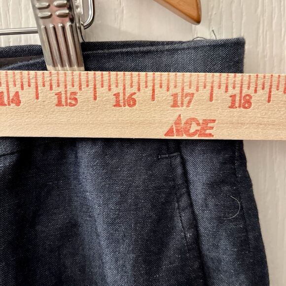 Louis Raphael Tailored Men's Linen Blend Dress Pants 36x30 Navy Blue Preppy - Picture 8 of 10